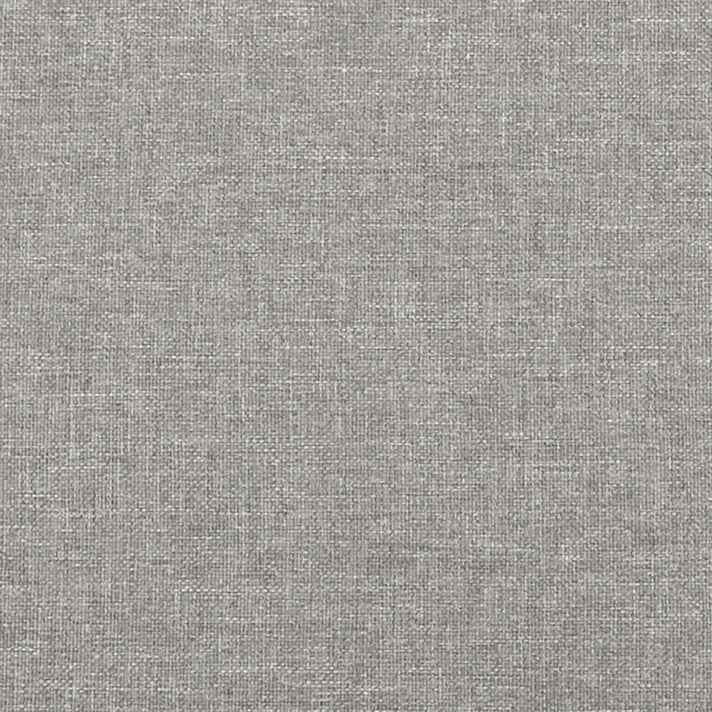 vidaXL Bed Frame Light Gray 39.4"x74.8" Twin Fabric