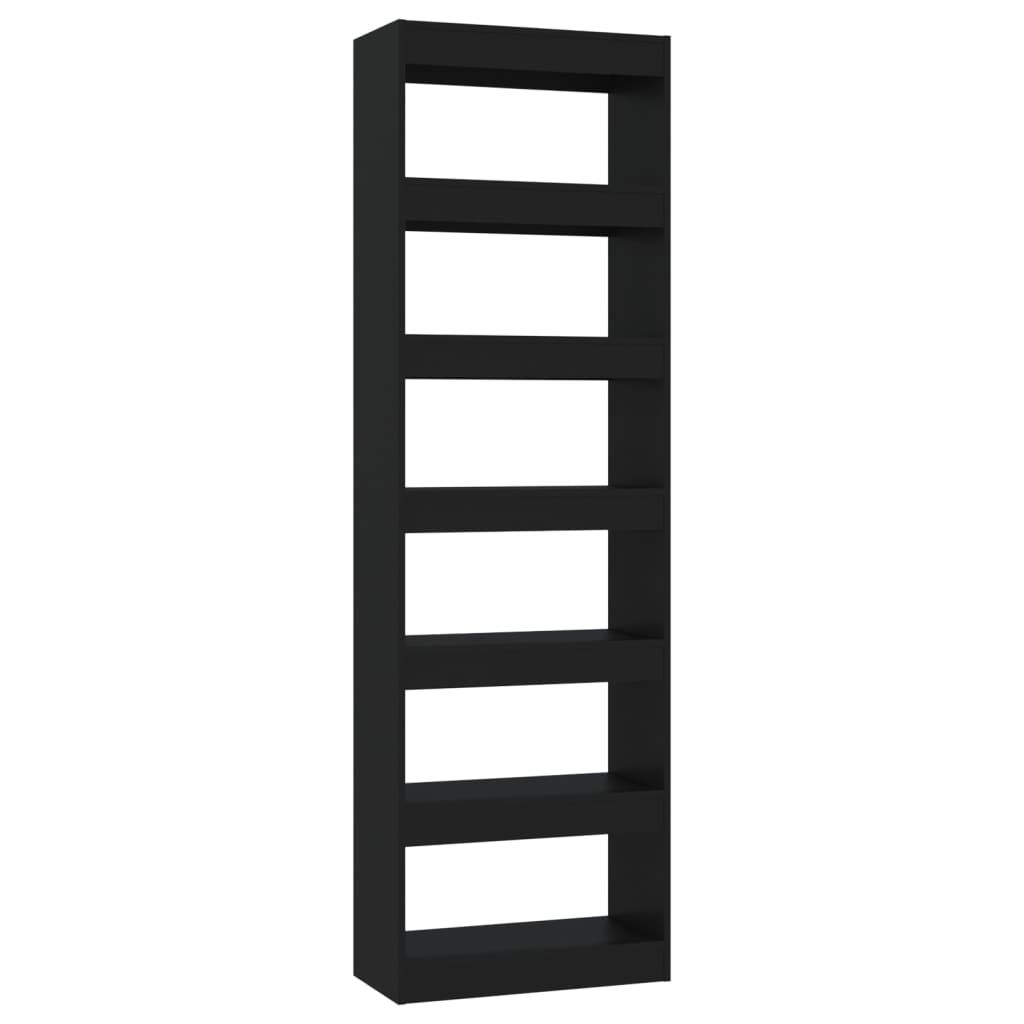 vidaXL Book Cabinet/Room Divider Black 23.6"x11.8"x78"