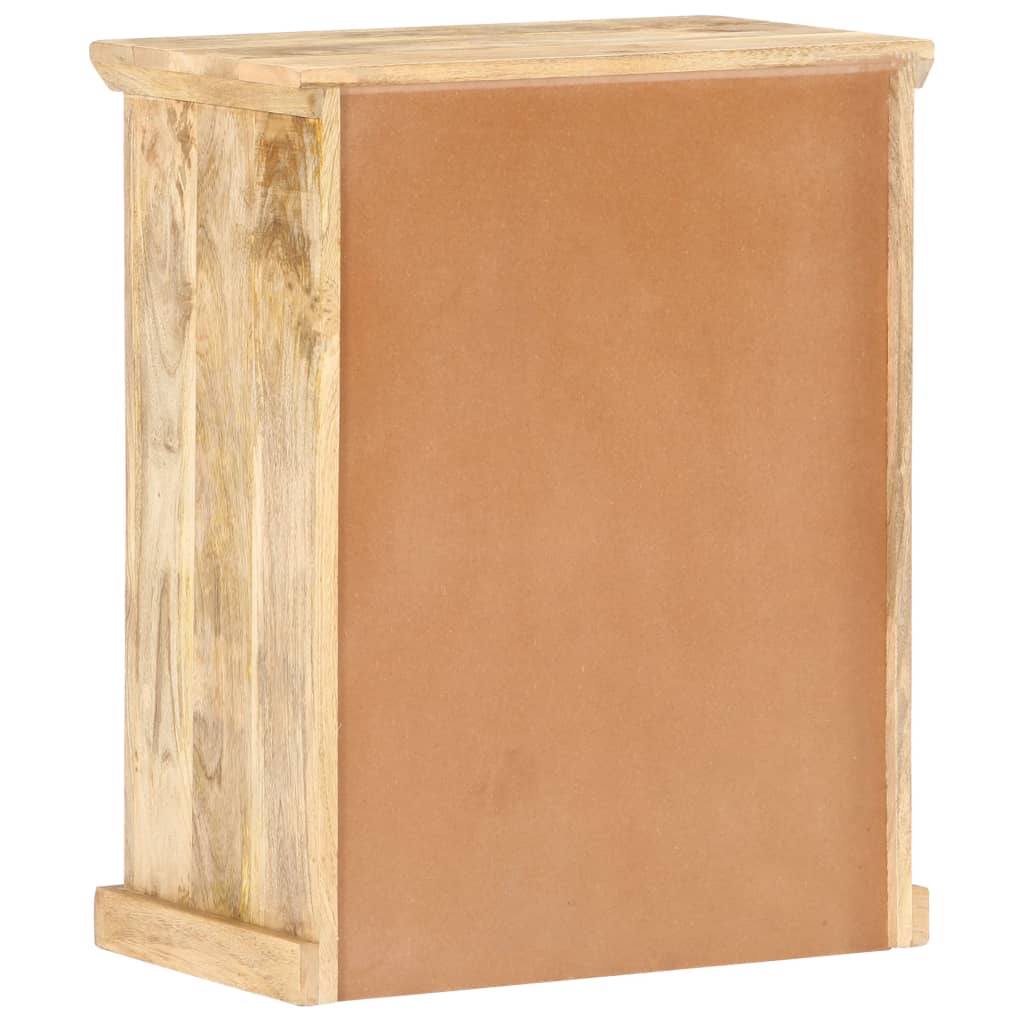 vidaXL Sideboard with Steel Doors 23.6"x13.8"x29.5" Solid Mango Wood