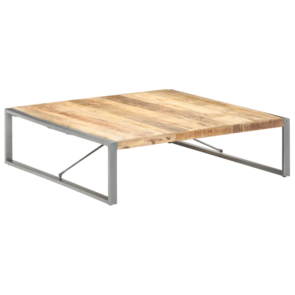 vidaXL Coffee Table 55.1"x55.1"x15.7" Rough Mango Wood