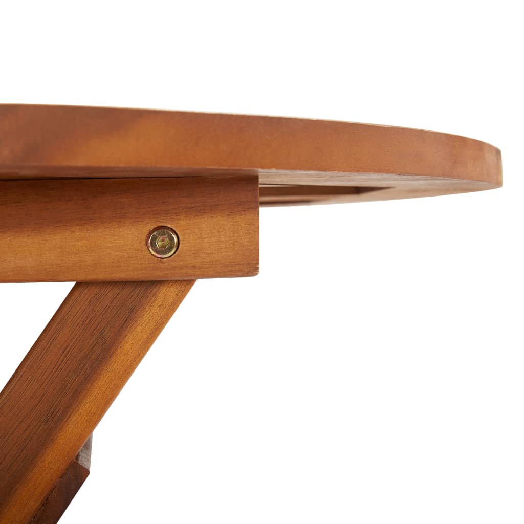 vidaXL Folding Patio Table 35.4"x29.5" Solid Acacia Wood