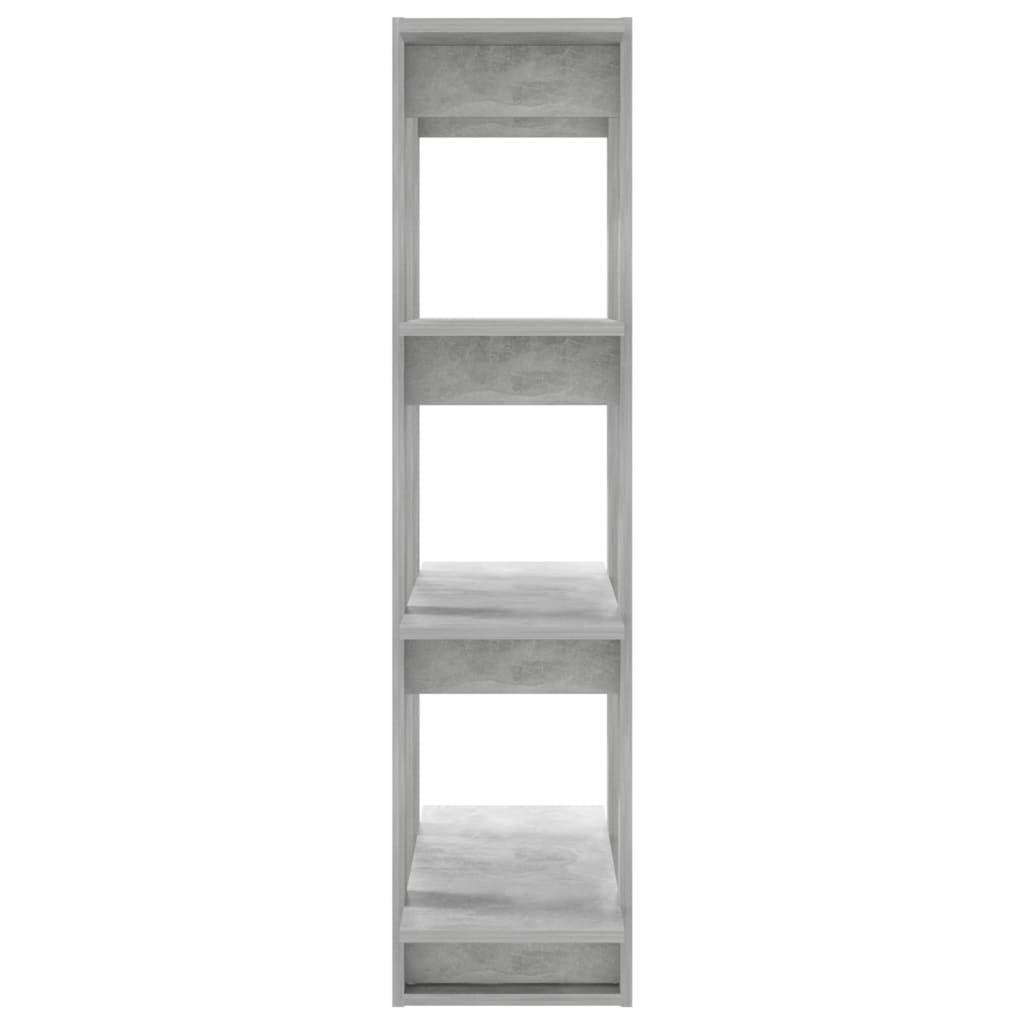 vidaXL Book Cabinet/Room Divider Concrete Gray 31.5"x11.8"x48.6"