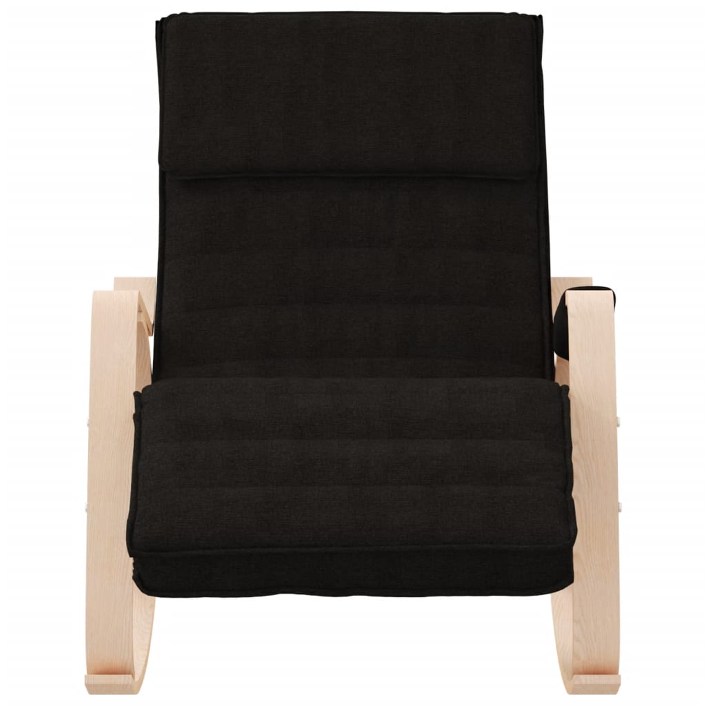 vidaXL Rocking Chair Black Fabric