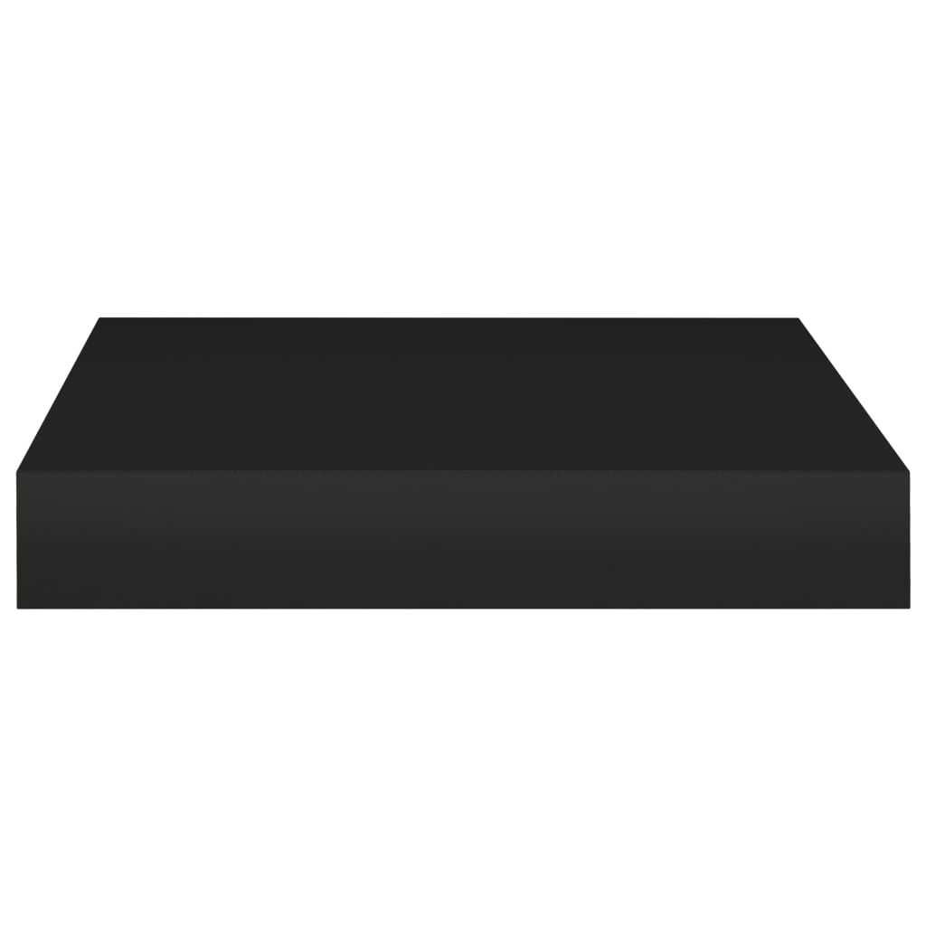vidaXL Floating Wall Shelf Black 9.1"x9.3"x1.5" MDF