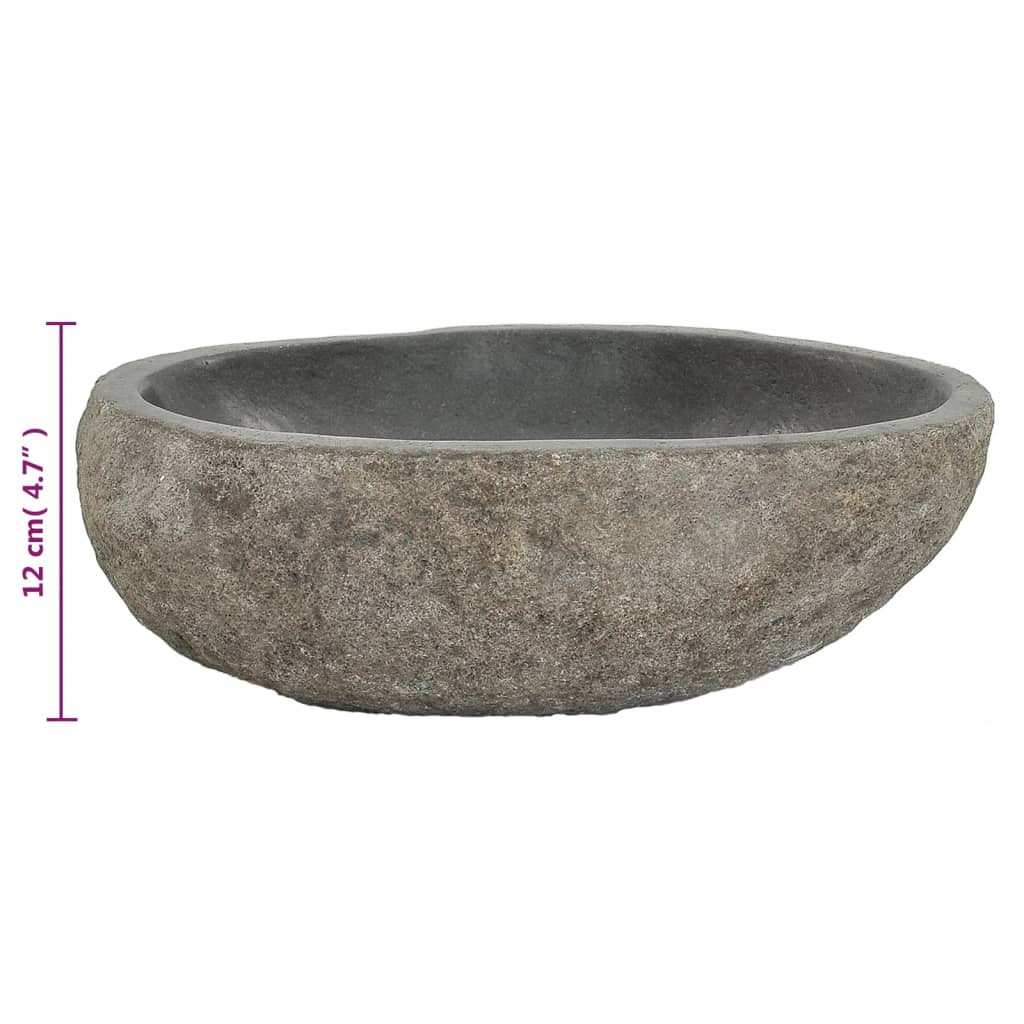 vidaXL Basin River Stone Oval 11.4"-15"