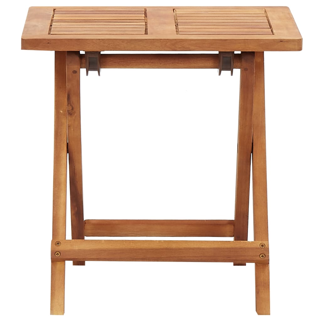 vidaXL Folding Patio Coffee Table 15.7"x15.7"x15.7" Solid Acacia Wood