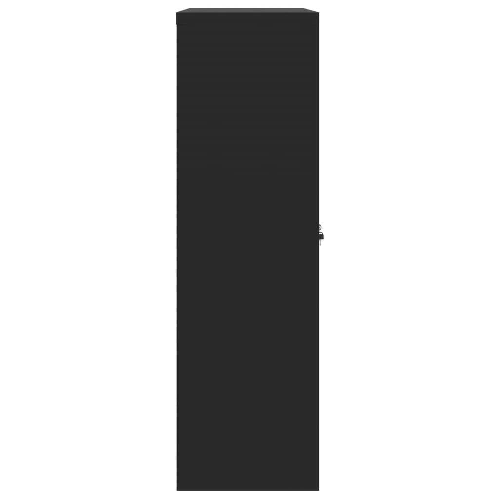 vidaXL File Cabinet Black 35.4"x15.7"x55.1" Steel