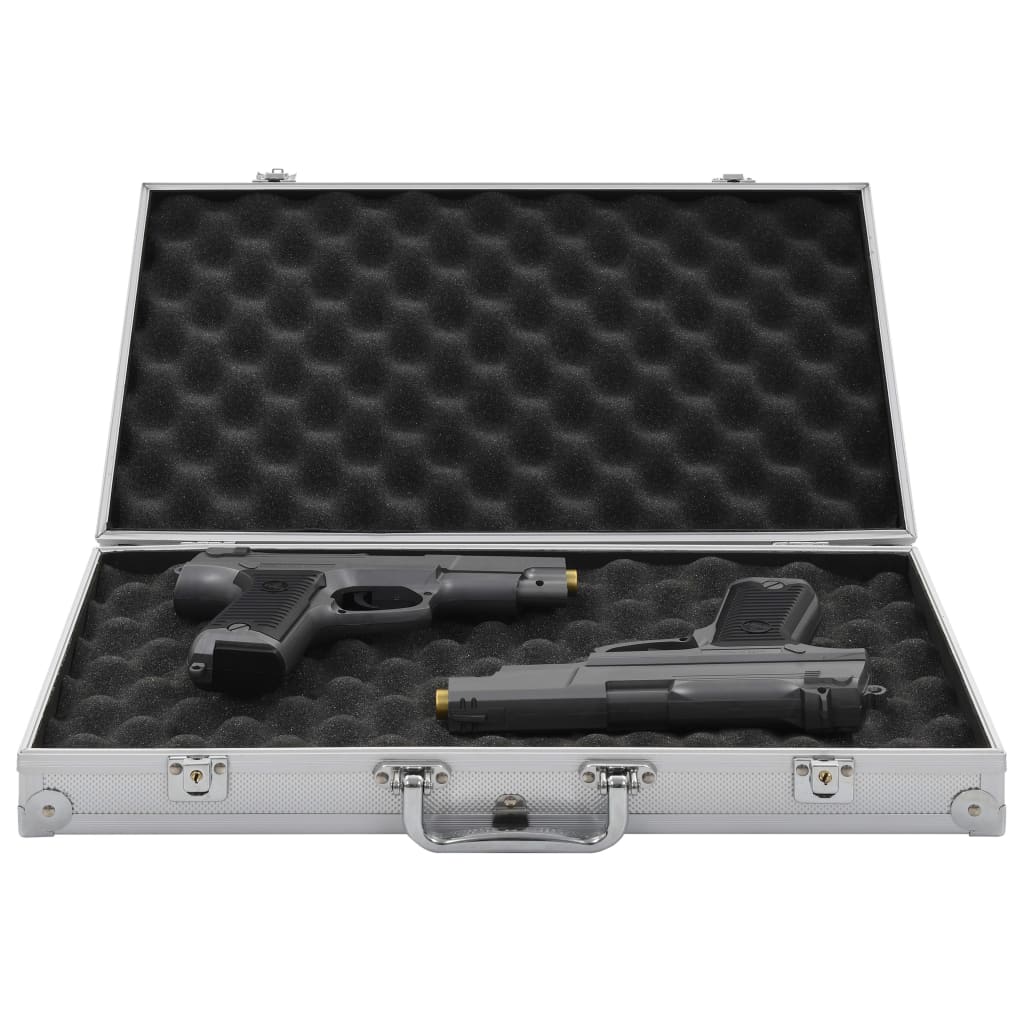 vidaXL Gun Case Aluminum ABS Silver