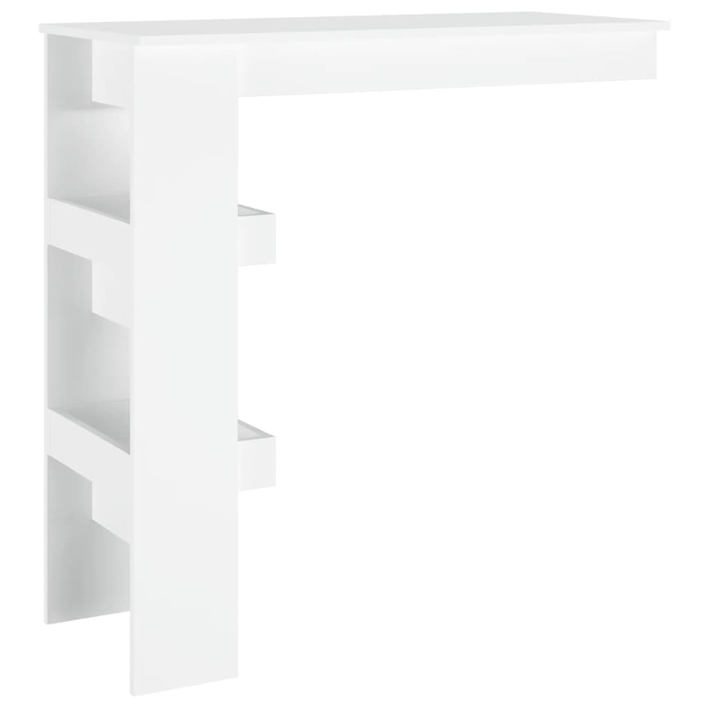 vidaXL Wall Bar Table White 40.2"x17.7"x40.7" Engineered Wood