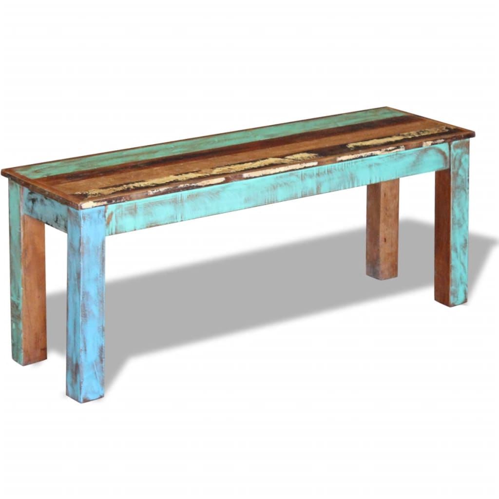 vidaXL Bench Solid Reclaimed Wood 43.3"x13.8"x17.7"