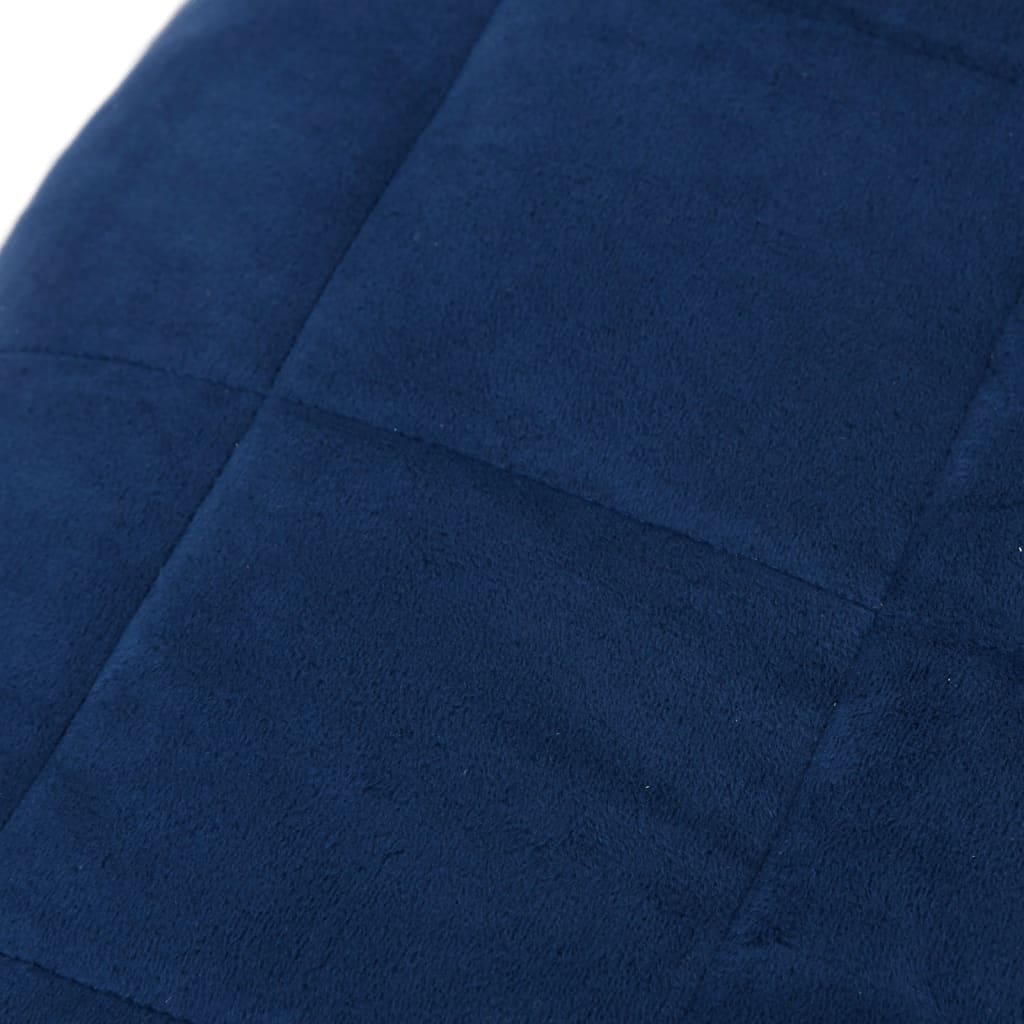 vidaXL Weighted Blanket Blue 86.6"x92.5" 24.3 lb Fabric