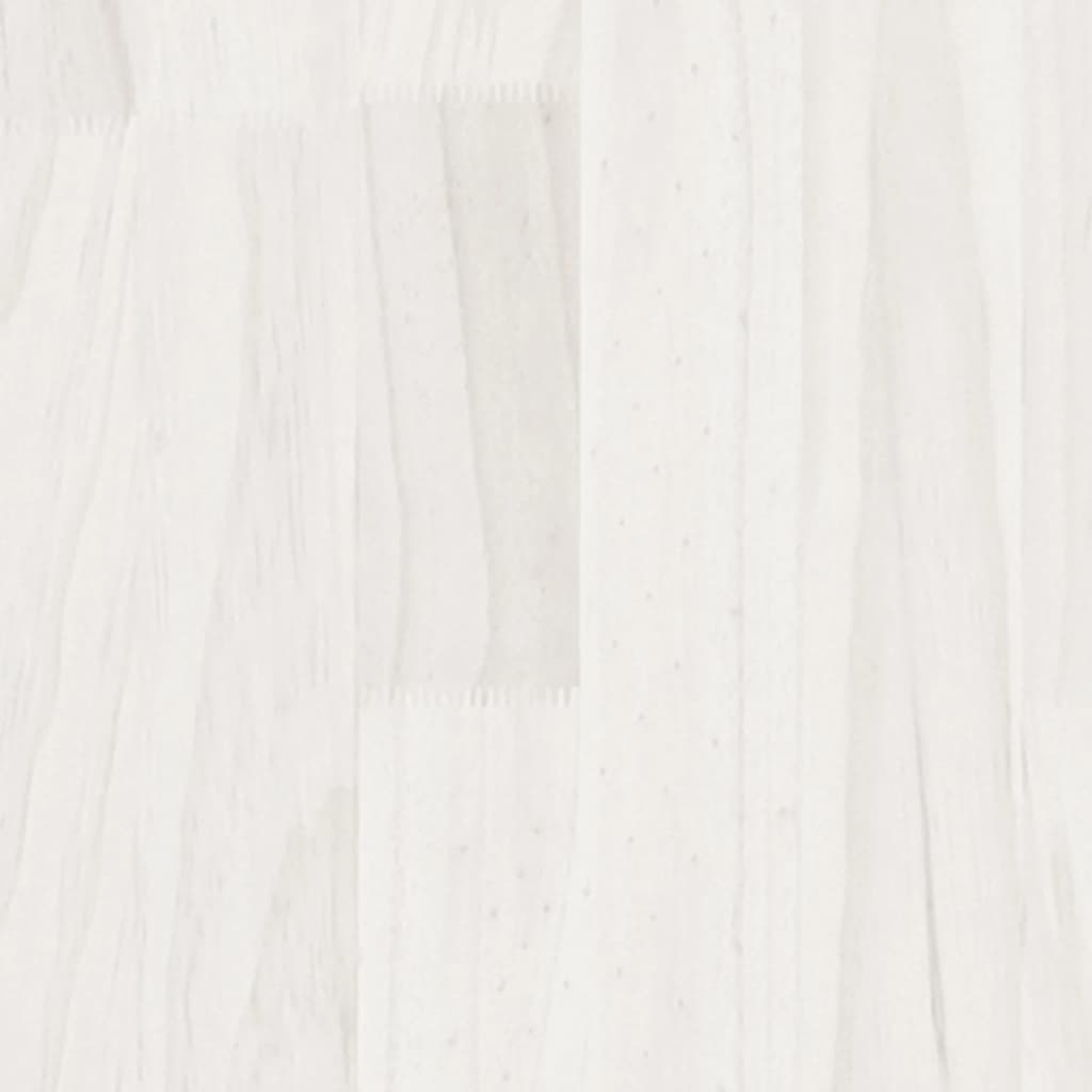 vidaXL Garden Planter White 78.7"x19.7"x19.7" Solid Wood Pine