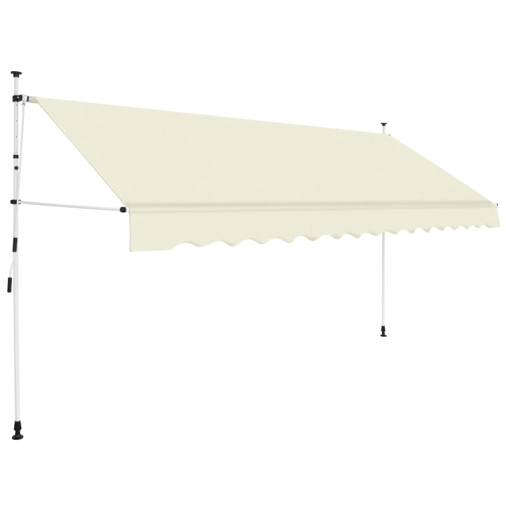 vidaXL Manual Retractable Awning 157.5" Cream