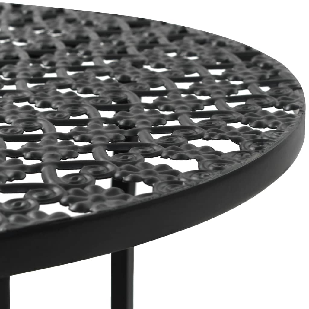 vidaXL Bistro Table Black 15.7"x27.5" Metal