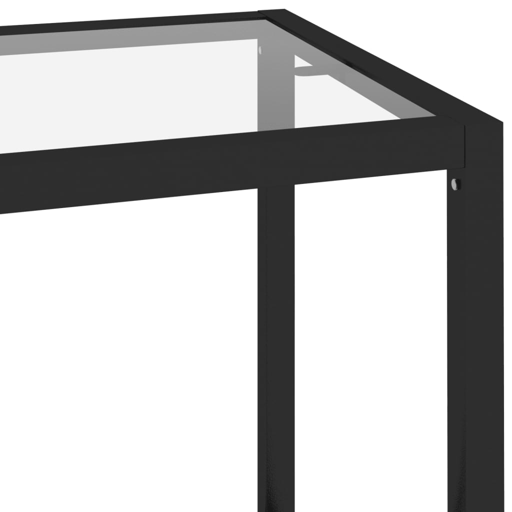 vidaXL Shelf Transparent 39.4"x14.2"x35.4" Tempered Glass