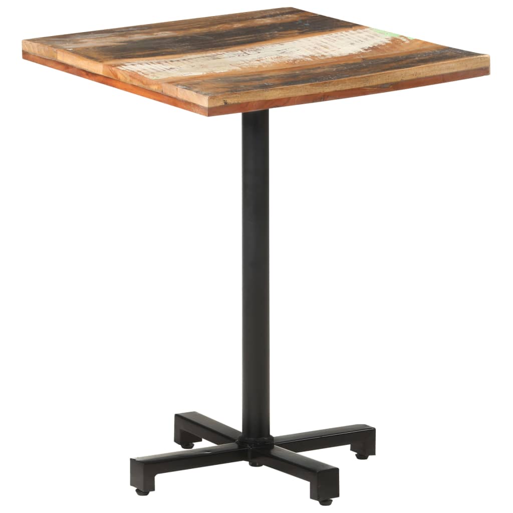 vidaXL Bistro Table Square 23.6"x23.6"x29.5" Solid Reclaimed Wood