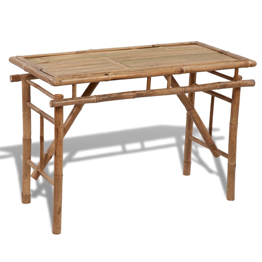 vidaXL Folding Patio Table 47.2"x19.6"x30.3" Bamboo