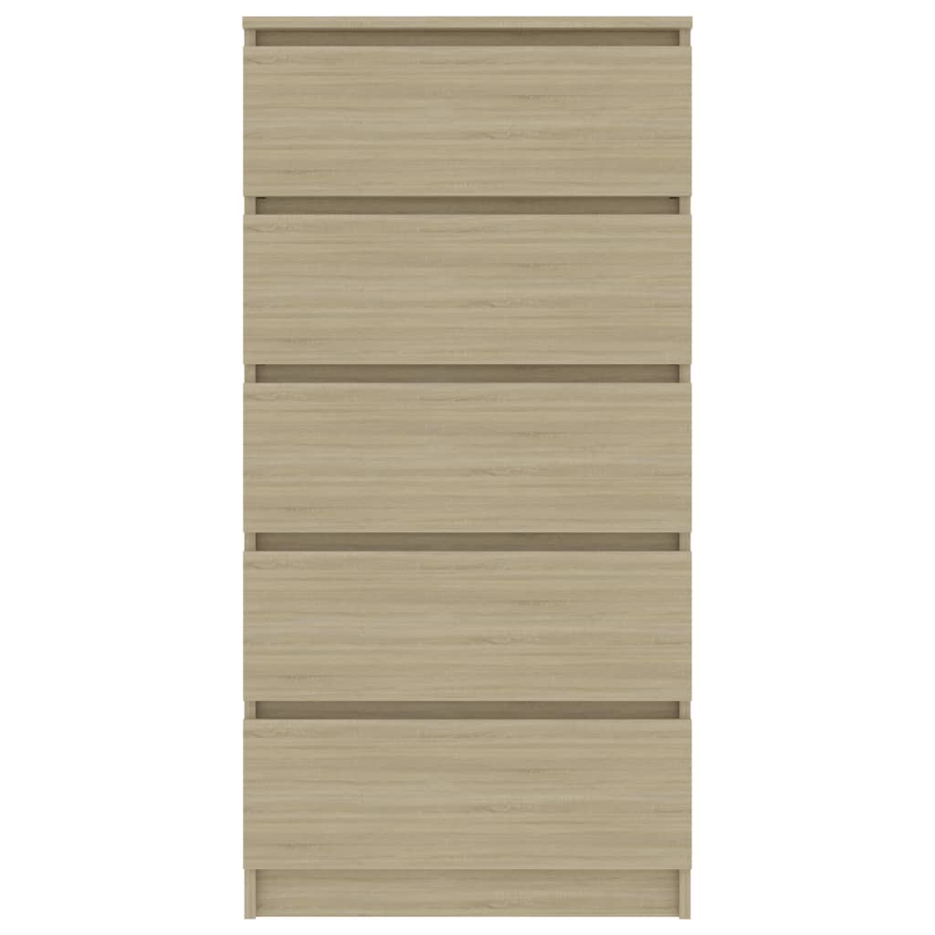 vidaXL Drawer Sideboard Sonoma Oak 23.6"x13.7"x47.6" Chipboard