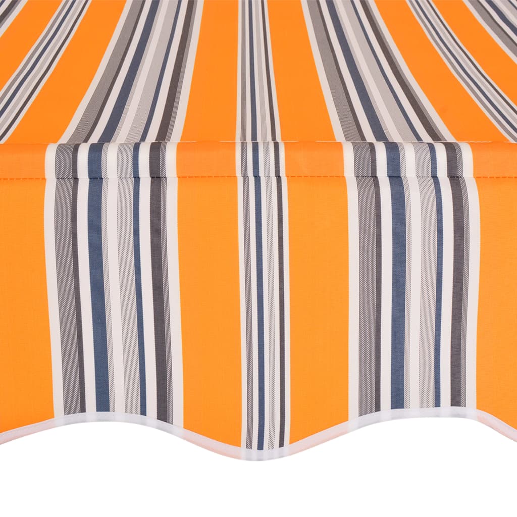 vidaXL Manual Retractable Awning 78.7" Yellow and Blue Stripes