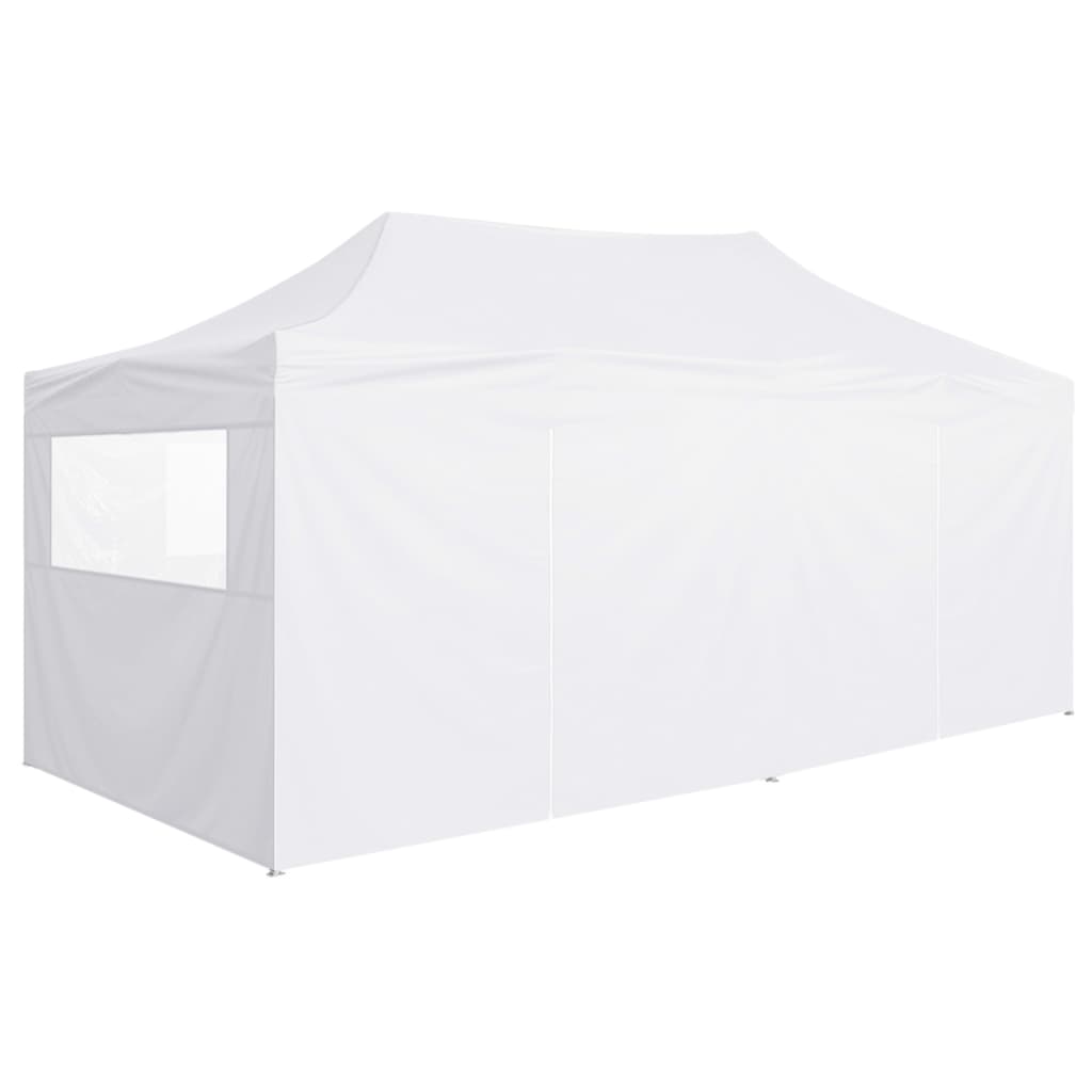 vidaXL Professional Folding Party Tent with 4 Sidewalls 9.8'x19.7' Steel White