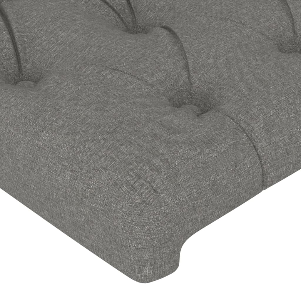 vidaXL LED Headboard Dark Gray 56.7"x2.8"x30.7"/34.6" Fabric