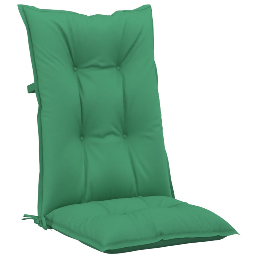 vidaXL Garden Highback Chair Cushions 6 pcs Green 47.2"x19.7"x2.8" Fabric