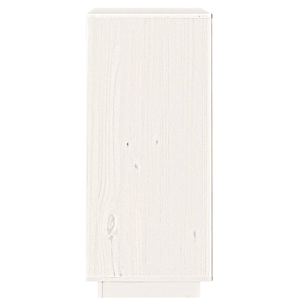 vidaXL Sideboard White 15"x13.8"x31.5" Solid Wood Pine