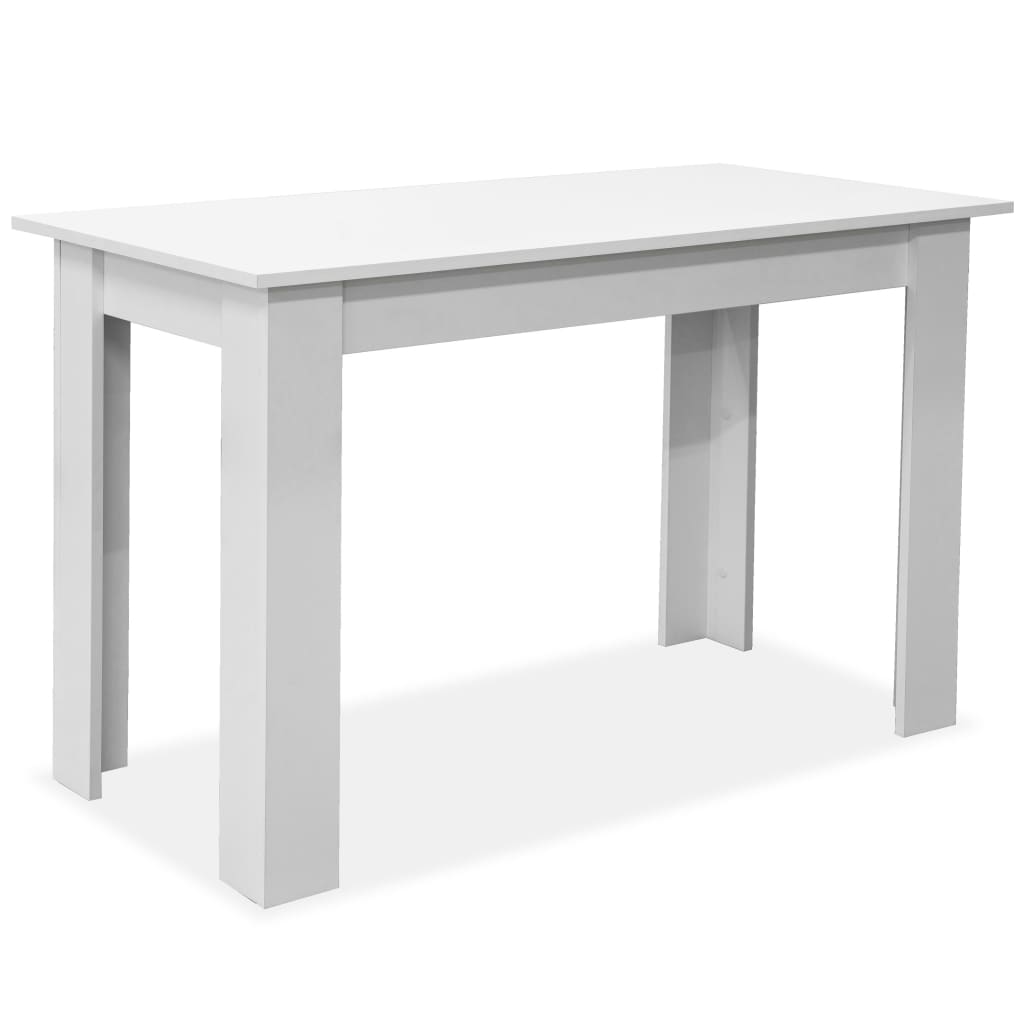 vidaXL Dining Table and Benches 3 Pieces Engineered Wood White