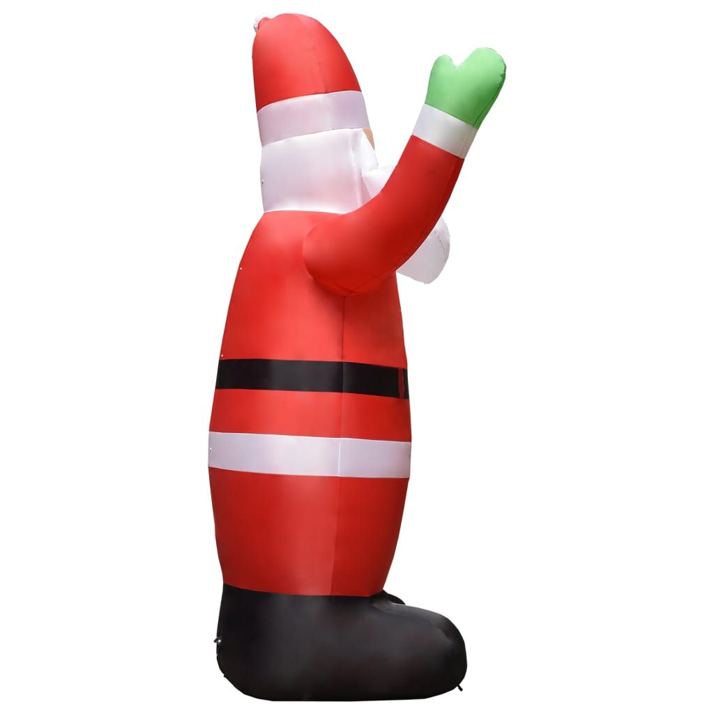 vidaXL Inflatable Santa Claus with LEDs Christmas Decoration IP44 14.8'