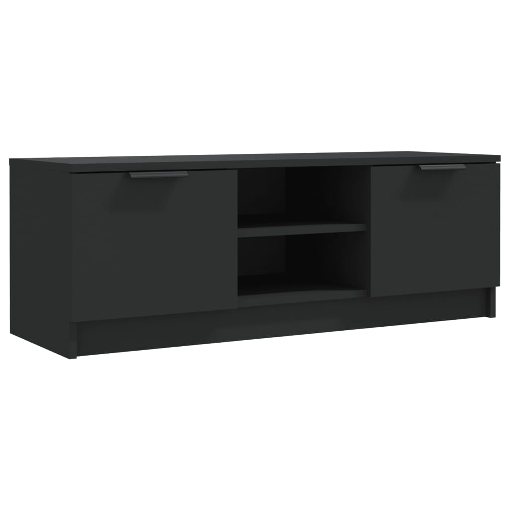 vidaXL TV Cabinet Black 40.2"x13.8"x14.4" Engineered Wood