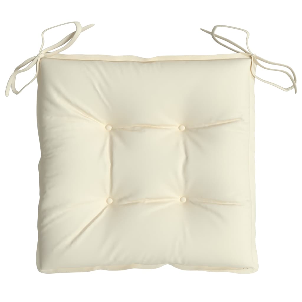 vidaXL Chair Cushions 6 pcs Cream White 15.7"x15.7"x2.8" Fabric