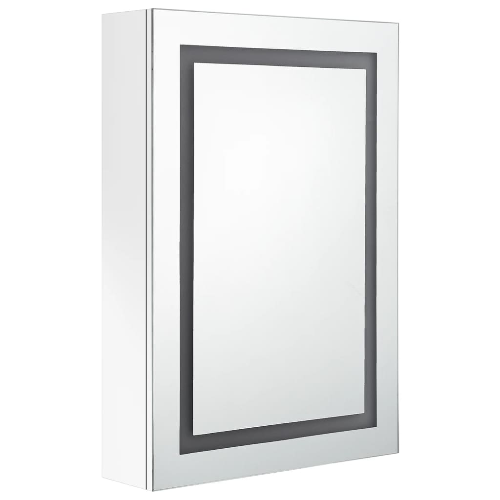 vidaXL LED Bathroom Mirror Cabinet Shining White 19.7"x5.1"x27.6"