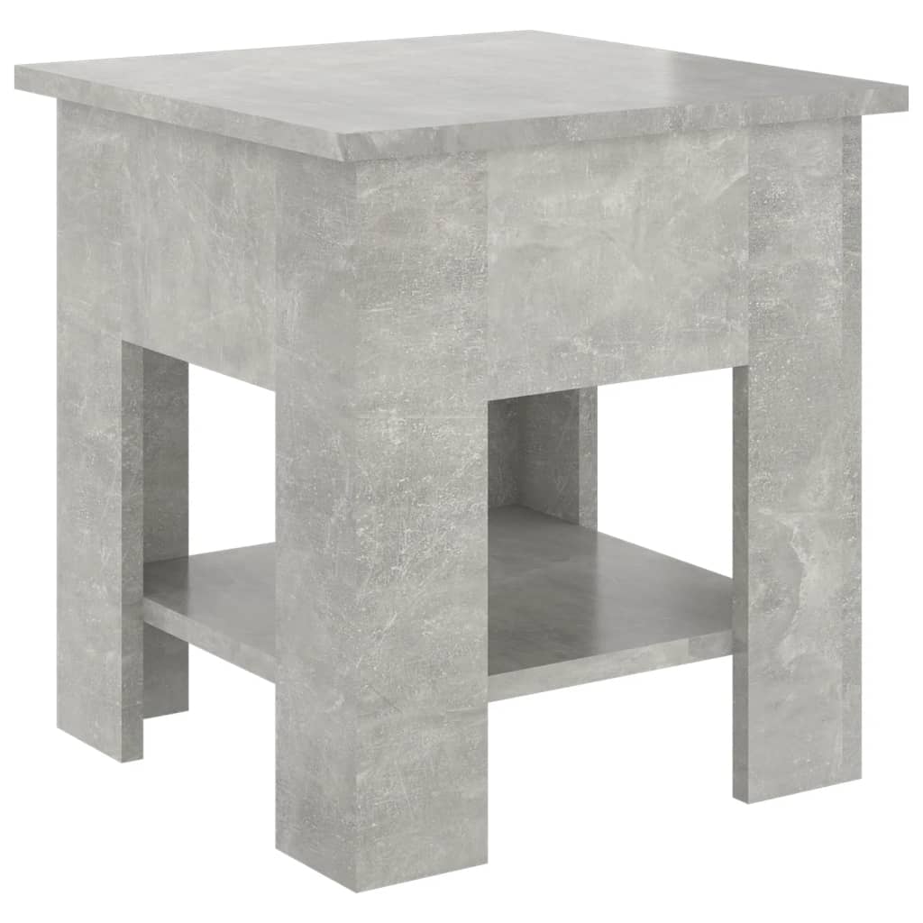 vidaXL Coffee Table Concrete Gray 15.7"x15.7"x16.5" Engineered Wood
