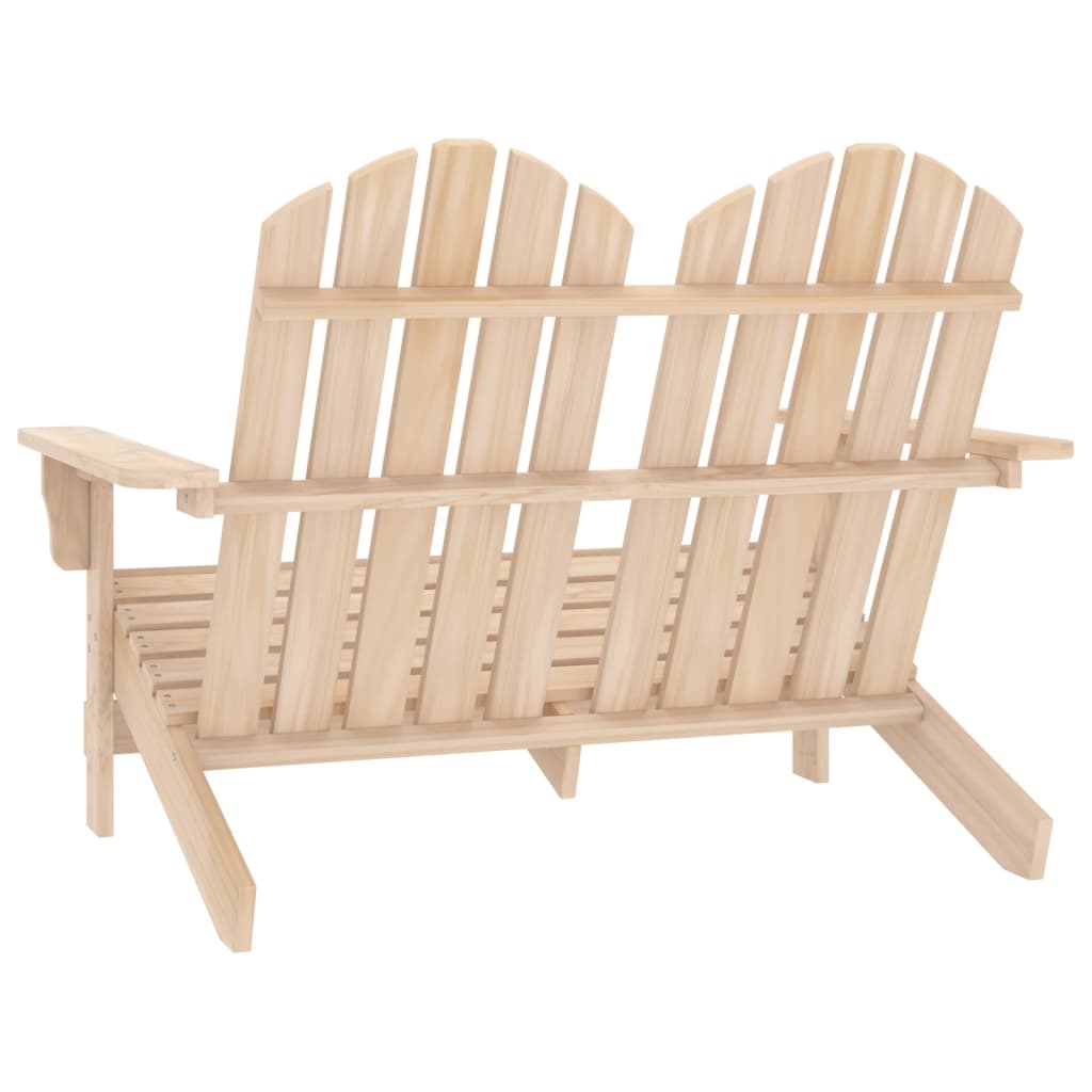 vidaXL 2-Seater Patio Adirondack Chair Solid Wood Fir