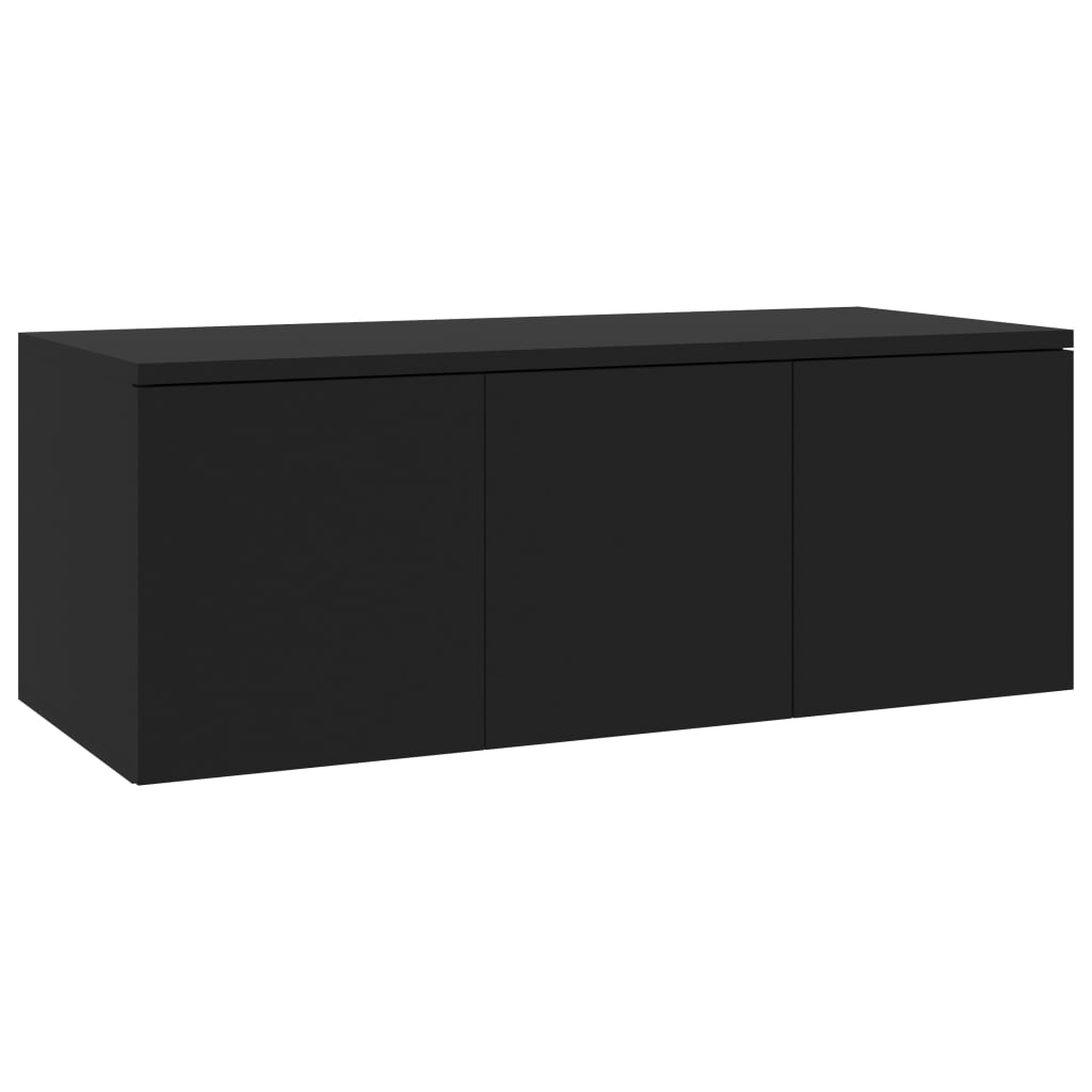 vidaXL TV Stand Black 31.5"x13.4"x11.8" Engineered Wood