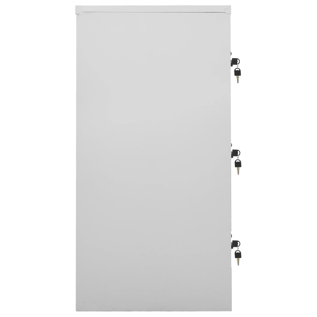 vidaXL Locker Cabinet Light Gray and Blue 35.4"x17.7"x36.4" Steel