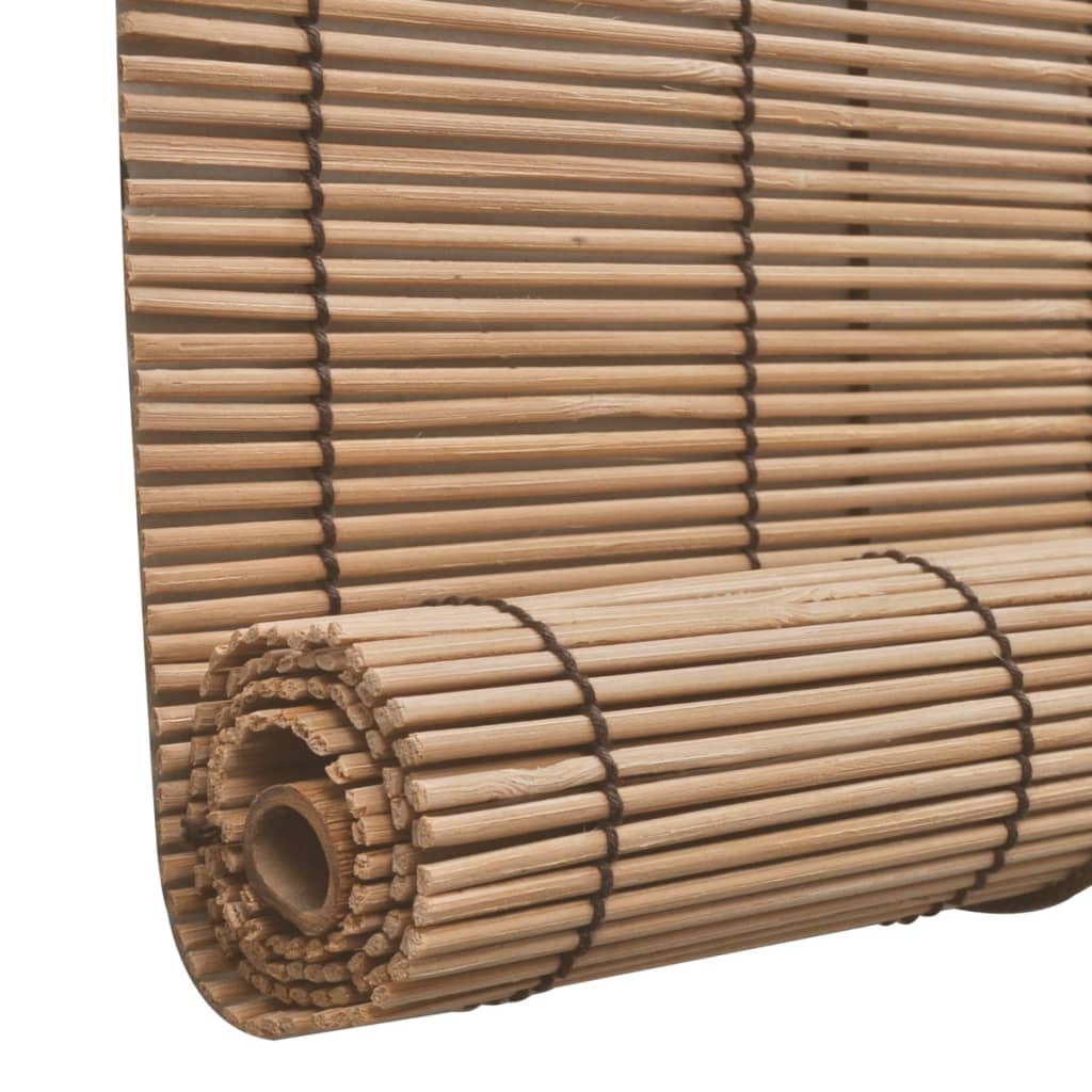 Bamboo Roll Up Shade Brown Roller Blind Interior Wood Window Curtain 39'' x 63'' 