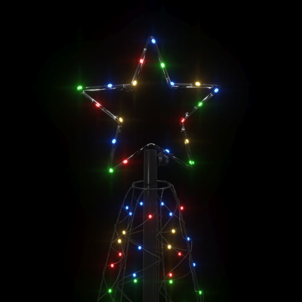 vidaXL Christmas Cone Tree Colorful 200 LEDs 2x6 ft
