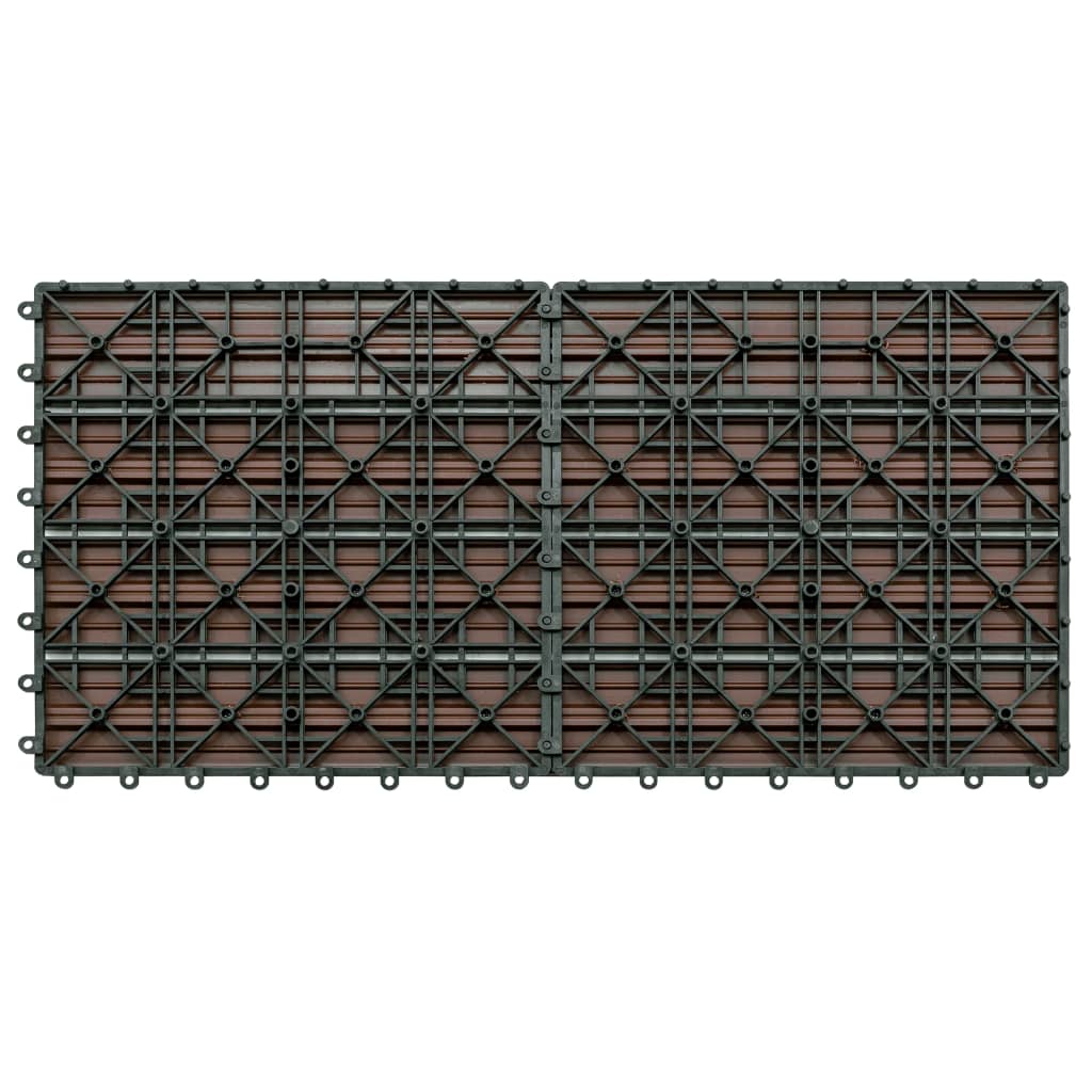 vidaXL Decking Tiles 6 pcs WPC 23.6"x11.8" 11.6 ft² Brown
