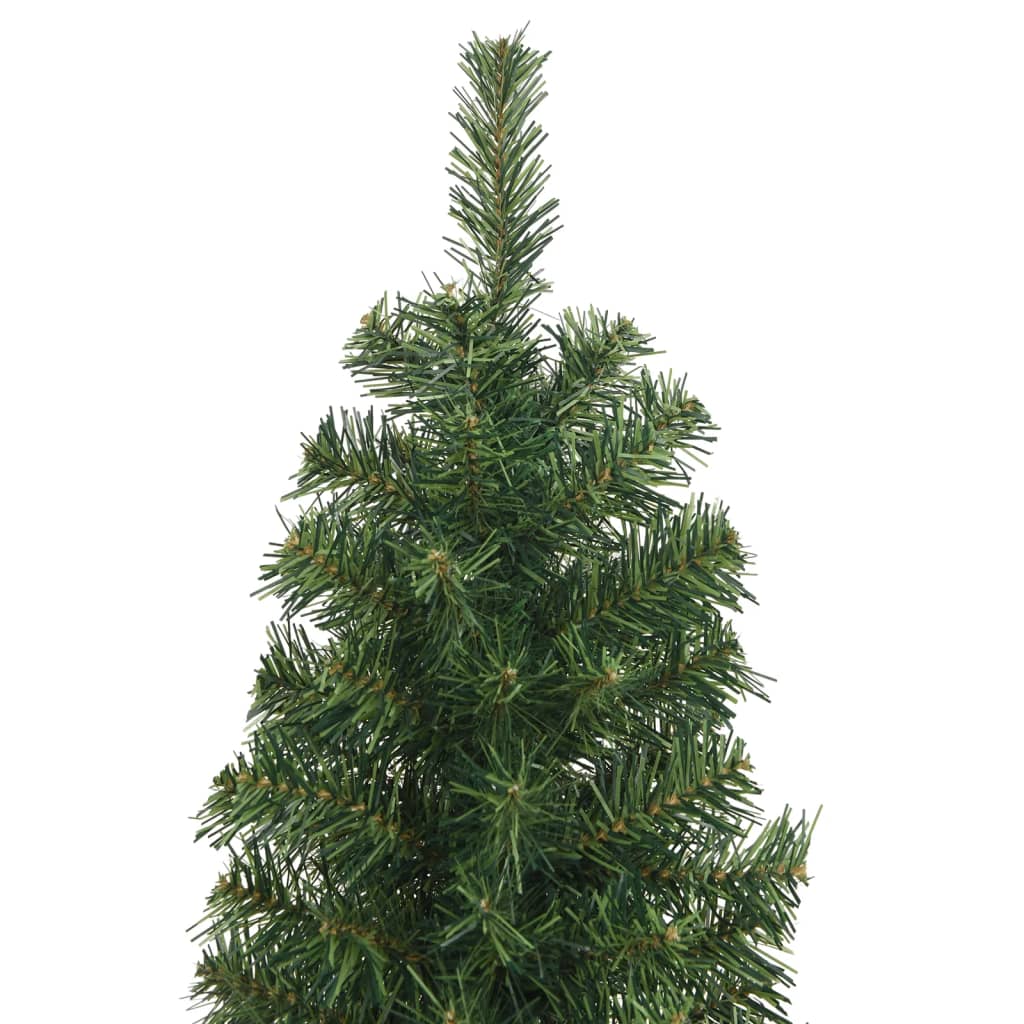 vidaXL Slim Artificial Christmas Tree with Stand Green 6 ft PVC