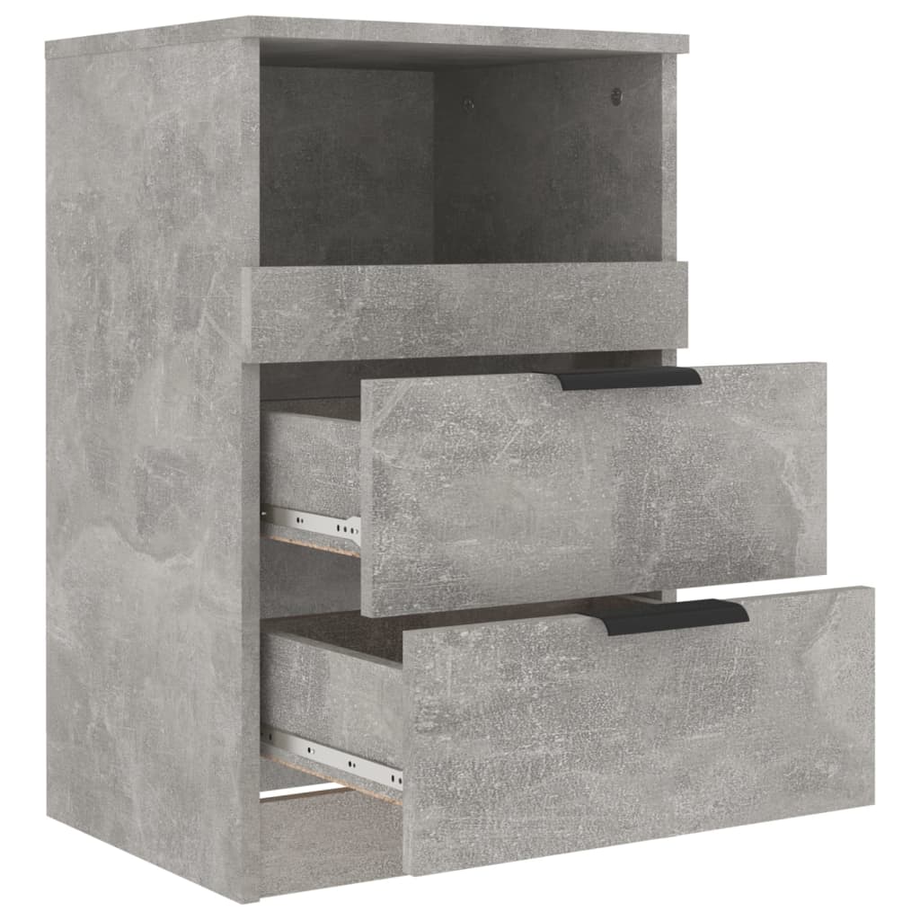 vidaXL Side Cabinets 2 pcs Concrete Gray Engineered Wood