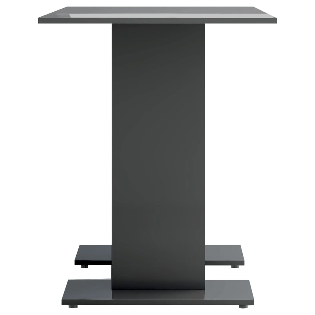 vidaXL Dining Table High Gloss Gray 43.3"x23.6"x29.5" Chipboard