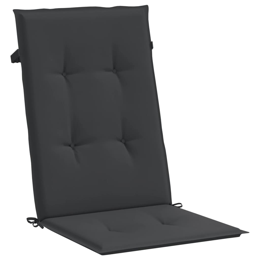 vidaXL Garden Chair Cushions 4 pcs Black 47.2"x19.7"x1.2"