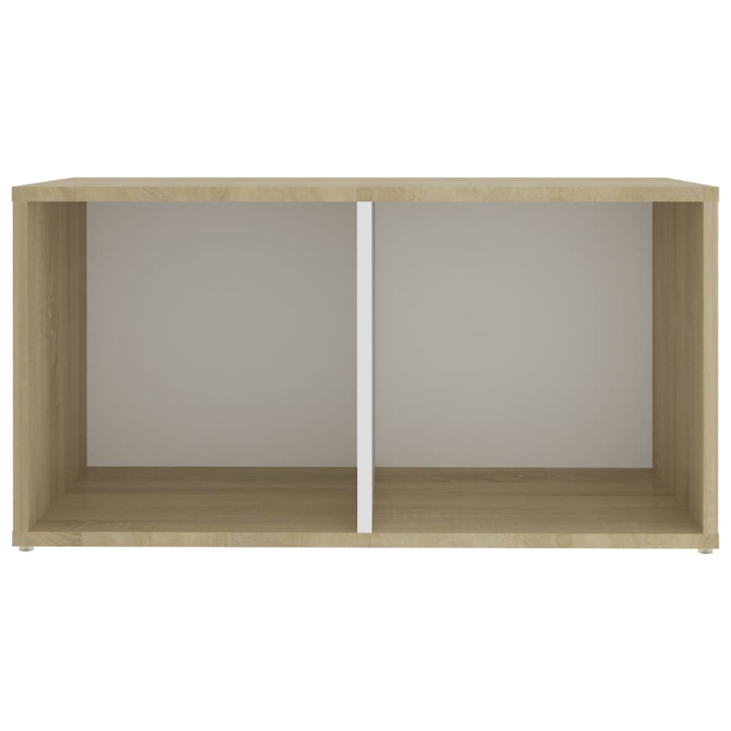 vidaXL 8 Piece TV Stand Set White and Sonoma Oak Engineered Wood