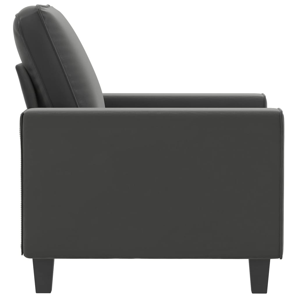 vidaXL Sofa Chair Dark Gray 23.6" Microfiber Fabric