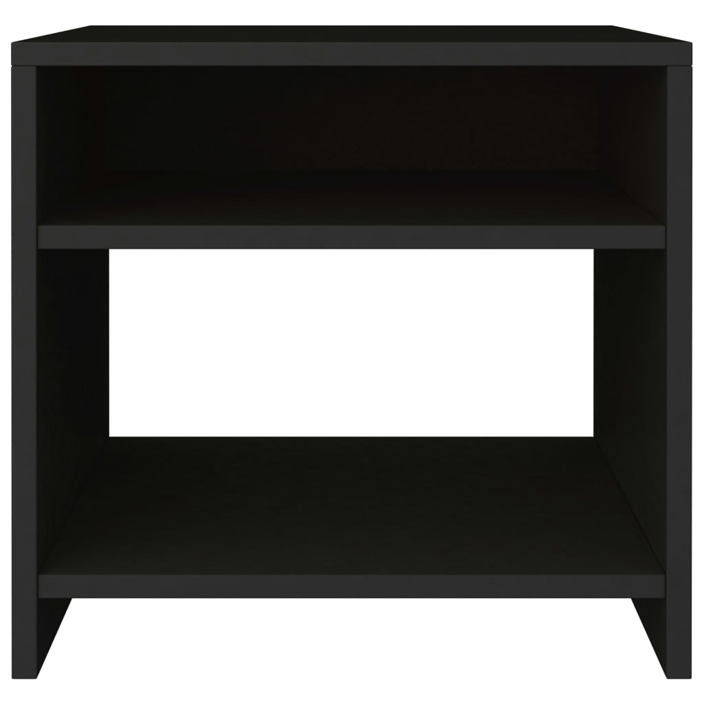 vidaXL Bedside Cabinet Black 15.7"x11.8"x15.7" Engineered Wood