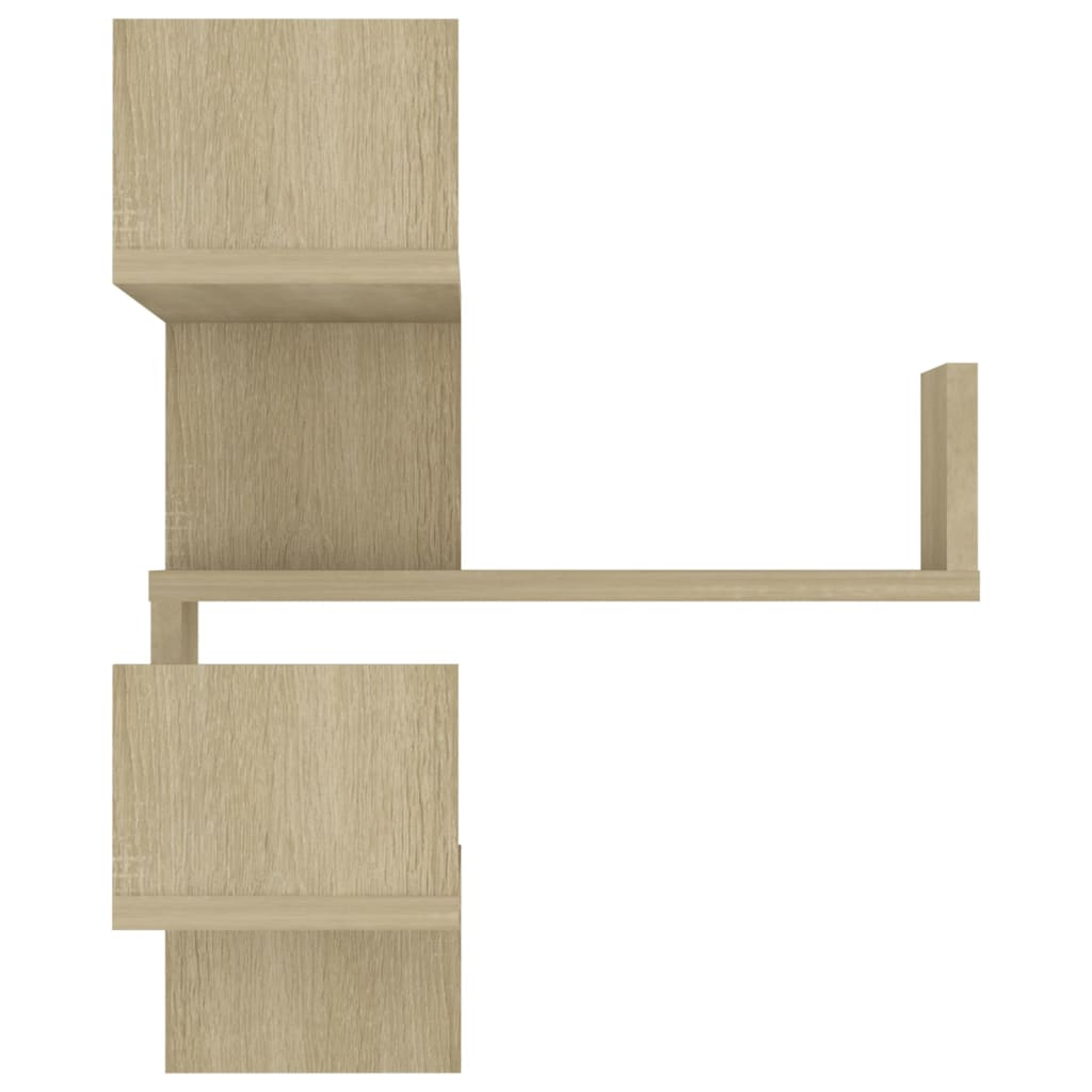vidaXL Wall Corner Shelf Sonoma Oak 15.7"x15.7"x19.7" Engineered Wood