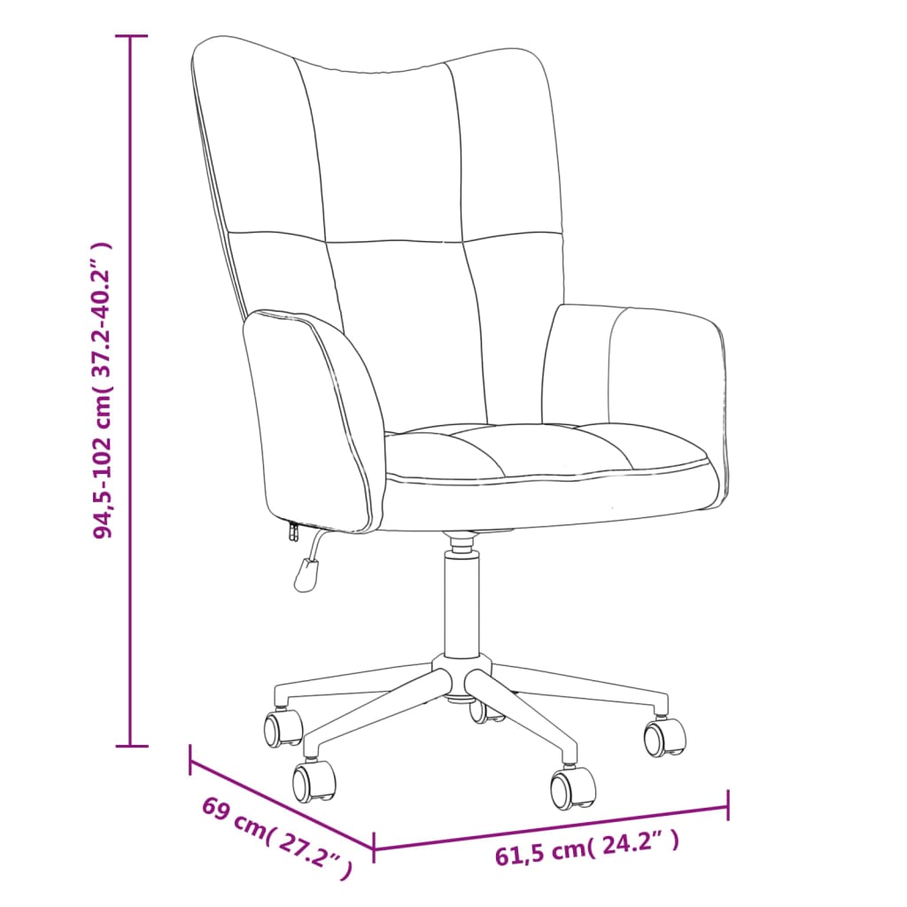 vidaXL Relaxing Chair Mustard Yellow Velvet