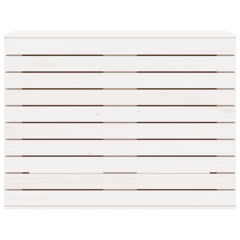 vidaXL Laundry Basket White 34.8"x17.3"x26" Solid Wood Pine