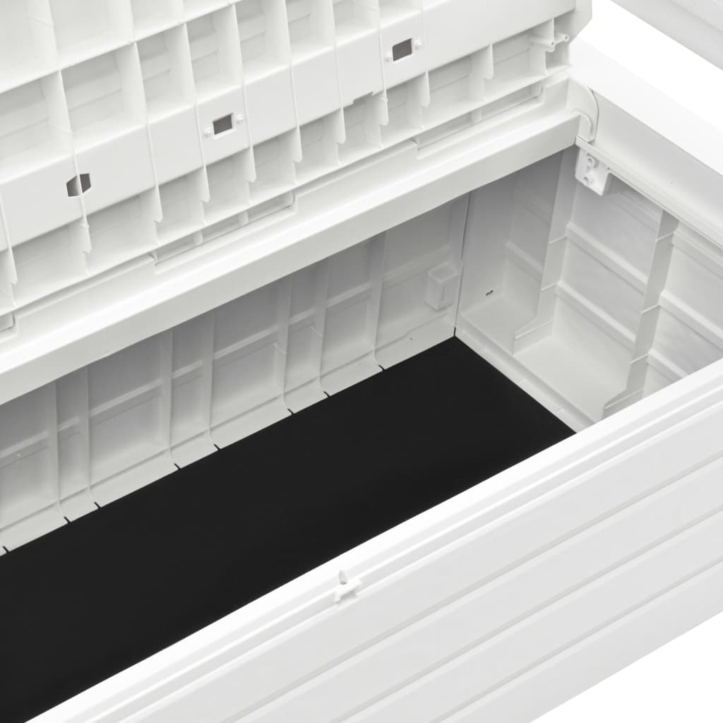 vidaXL Patio Storage Bench 52.2" Plastic White
